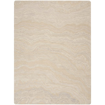 Graceful GRU01 Modern Abstract Hand-Woven Textured Hi-Low Loop Pile Carved Wool Beige/Cream/Grey Rug-Nourison-Rug Love - The Most Loved Rug Store